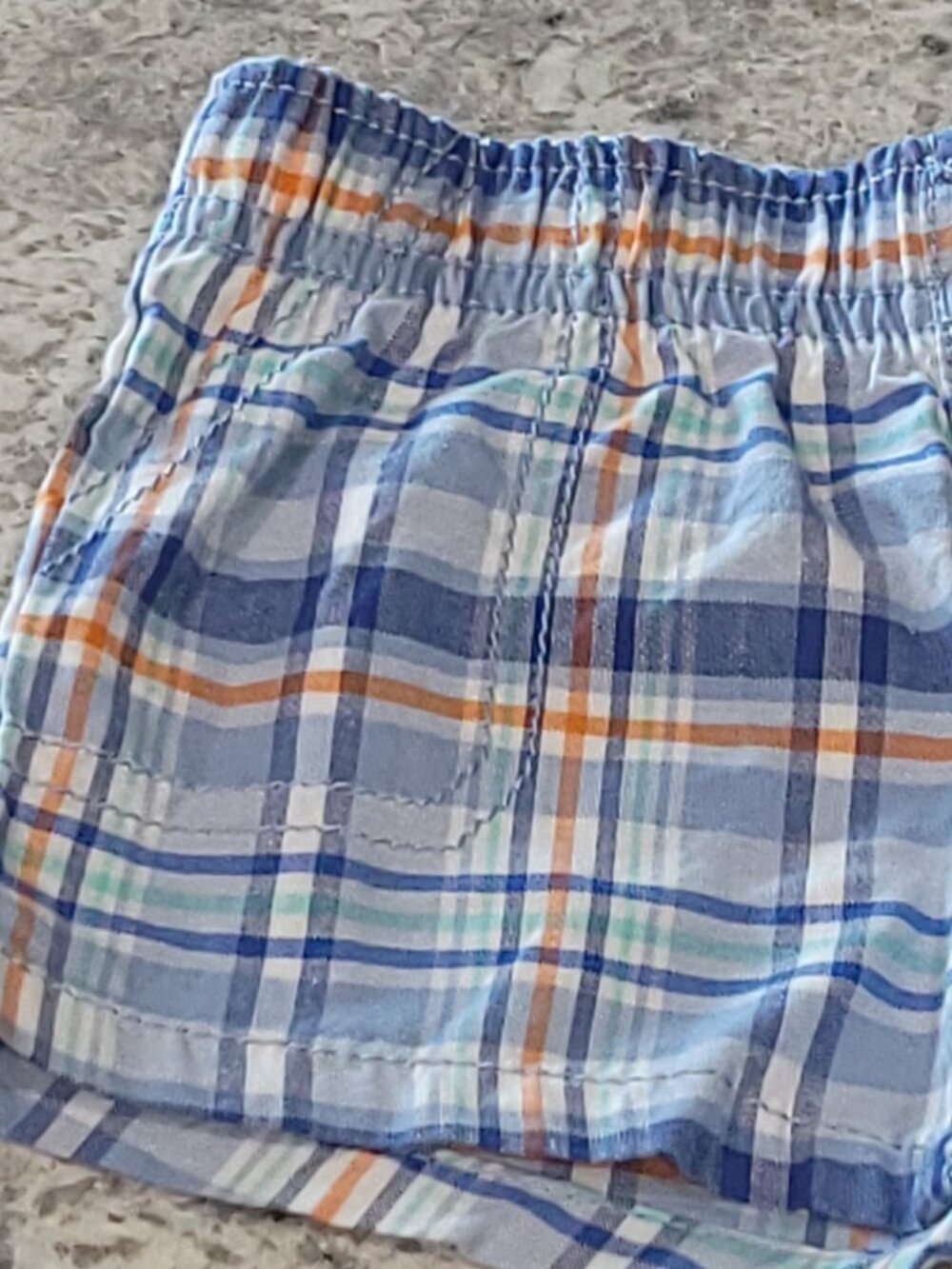 Carter’s Baby Boy 3M Plaid Shorts 2-Pair Bundle Navy Blue Preppy - Picture 7 of 9